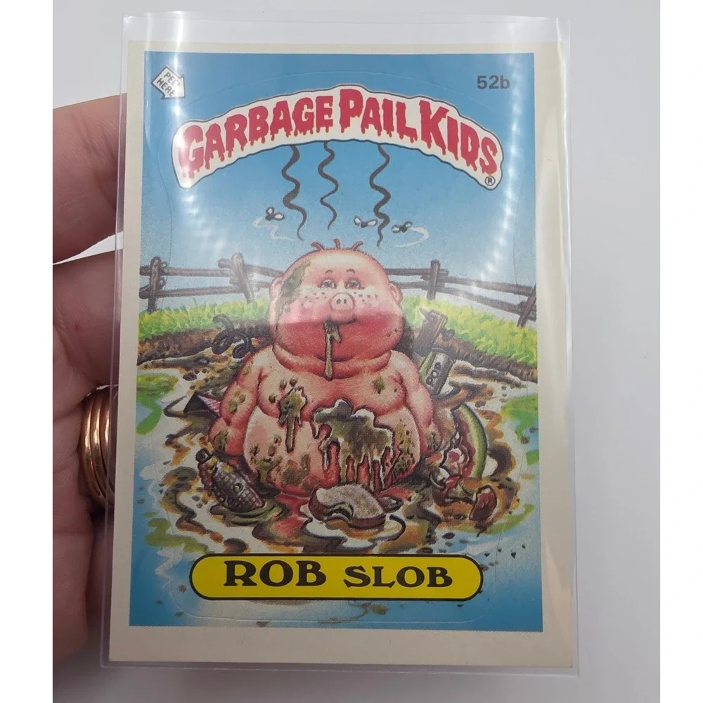 Topps Garbage Pail Kids OS2 Rob Slob 52b Multi Fair 1985 Series 2 Sticker Card